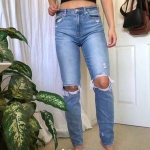 AE Distressed Mom Jean